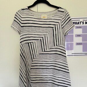 Anthropologie Maeve Black and White Striped Dress Size XS